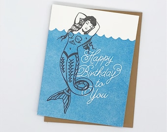 Galentines Day Pun Card Blank Greeting Card Best Friend Card Mermaid Card for Friend Mermaid Greeting Card Friendship Card Eco-friendly