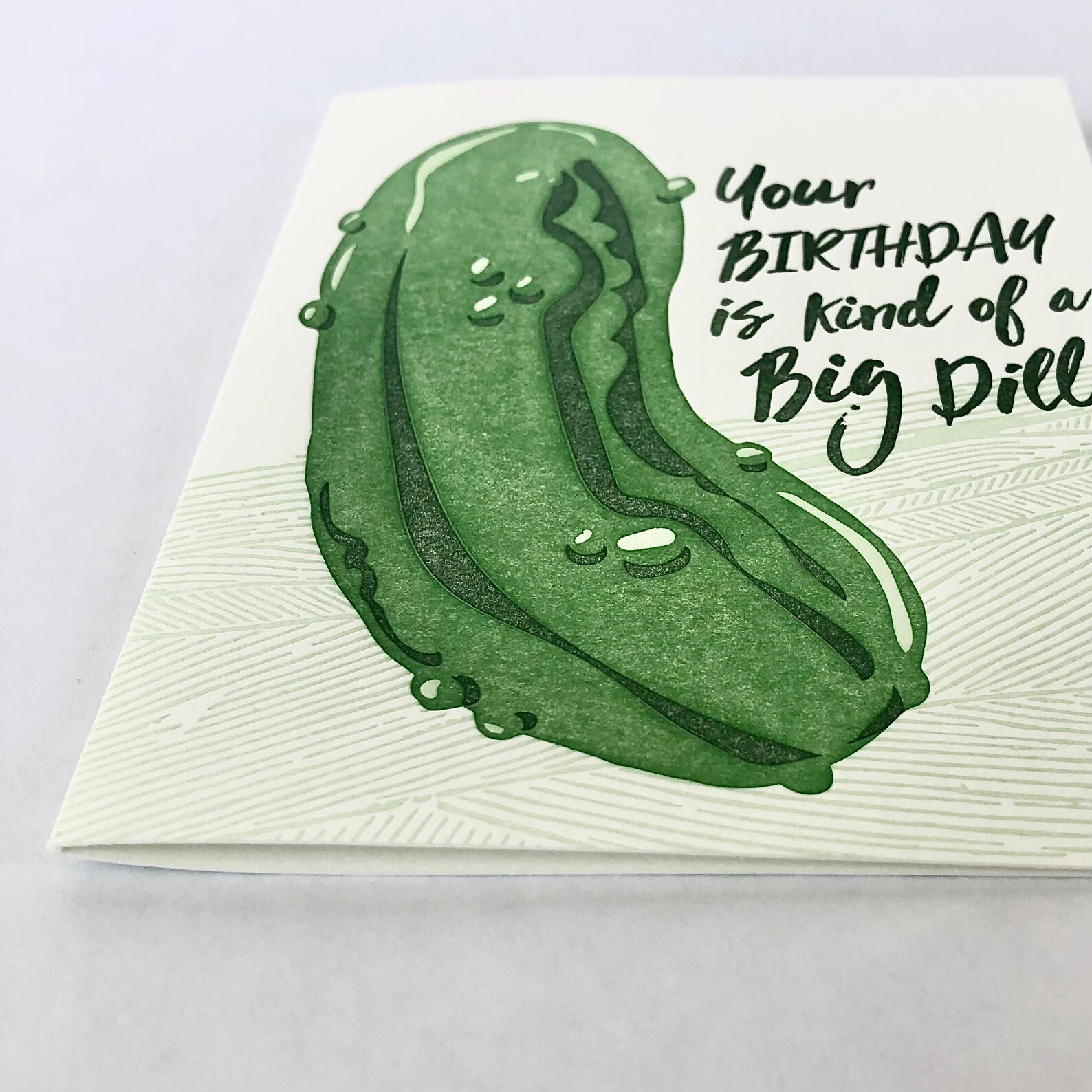 Big Dill Birthday Card Letterpress Birthday Card Funny | Etsy