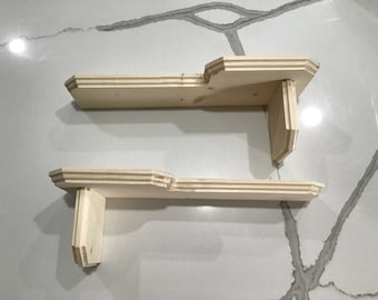 Handmade Corner Wood Shelves