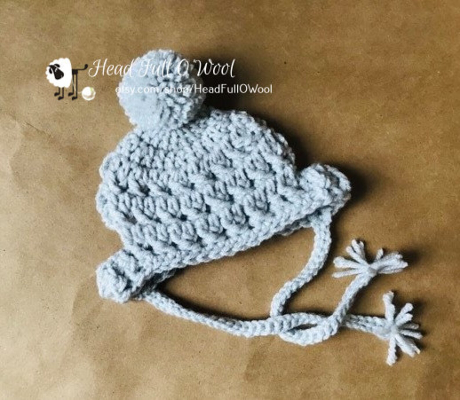 Chunky Dog Hat Dog Hat With Ear Holes Pom Pom Size XXS Etsy