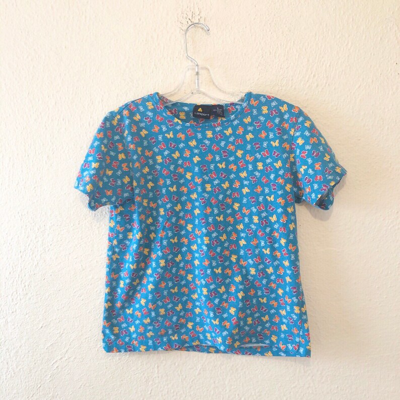 Vintage 90s butterfly shirt S