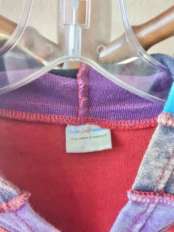 Vintage rainbow hippie sweatshirt fits like M - image 4