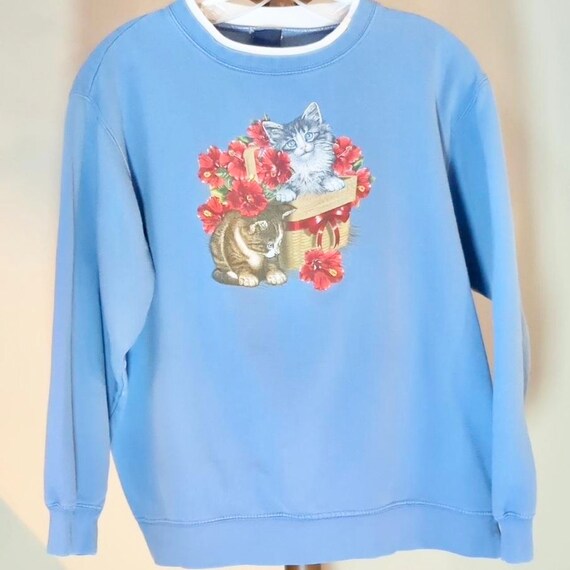 Vintage Grandma Cat Sweater Fits Like L - Etsy