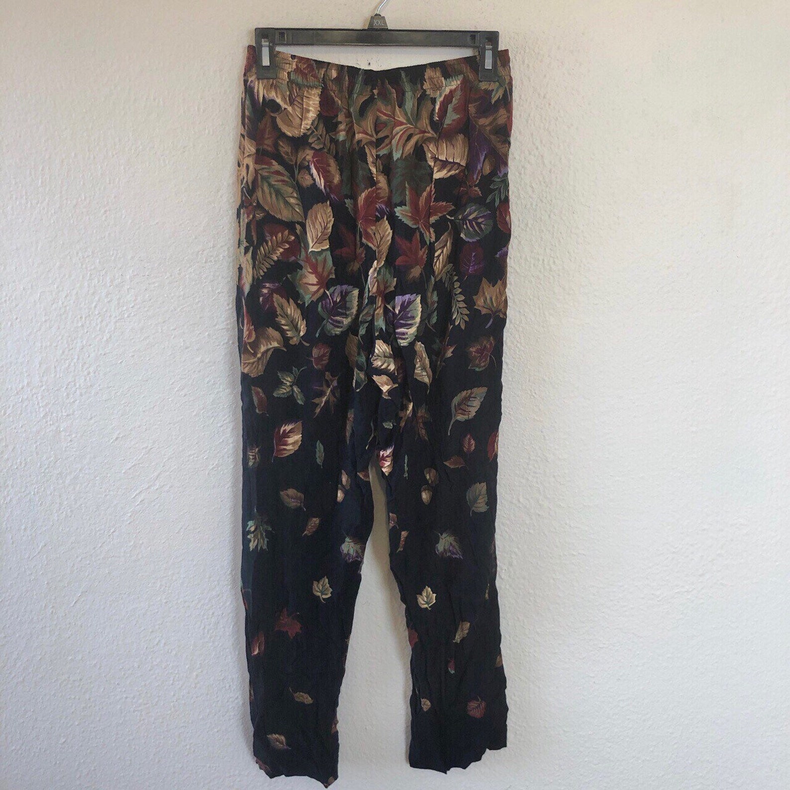 Vintage Fall Leaf Pants Size L - Etsy