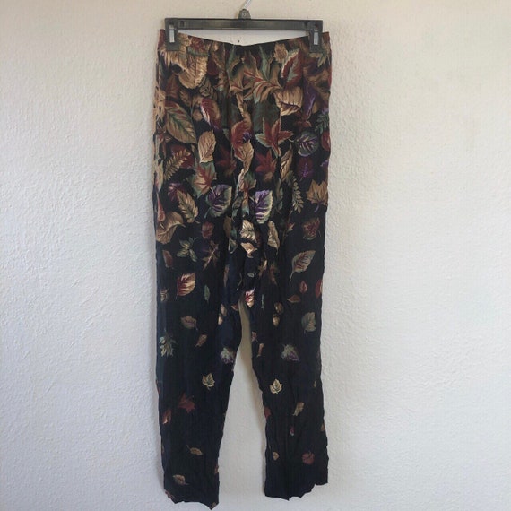 Vintage fall leaf pants size L - image 3