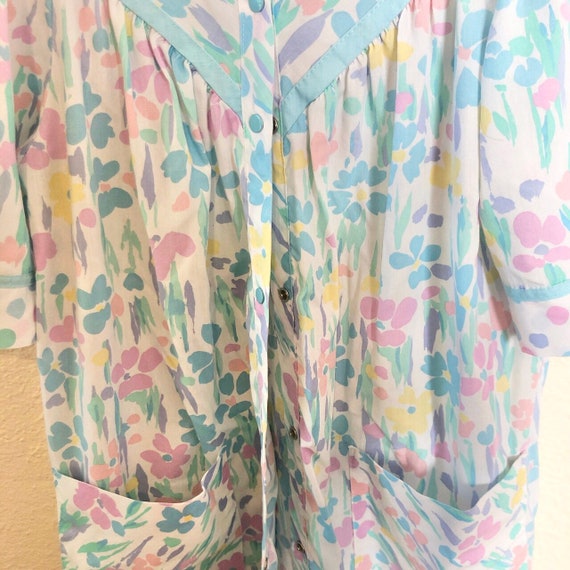 Vintage pastel floral nightgown fits like S - image 2