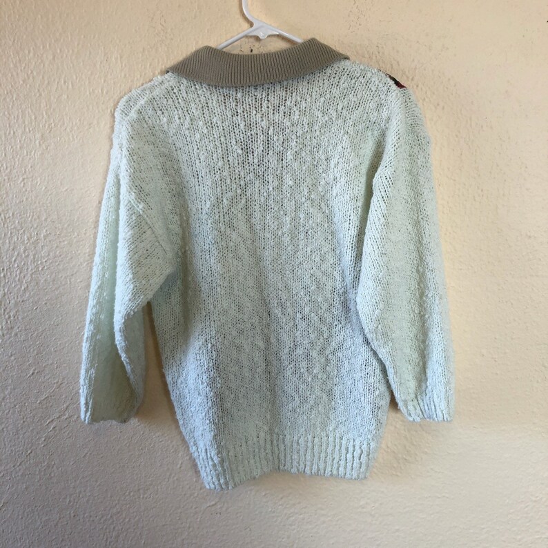 Vintage 90s floral embroidered sweater S