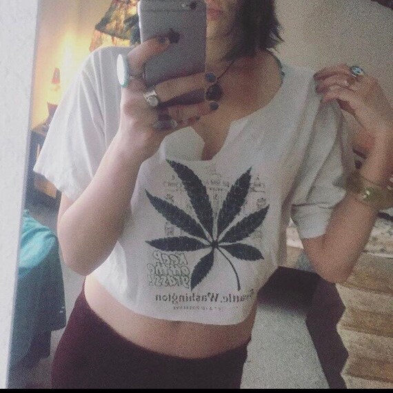 Vintage Seattle Marijuana crop top