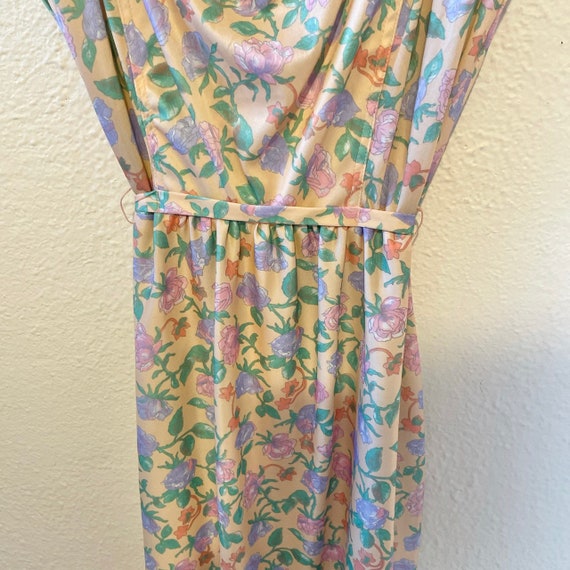 Vintage pastel floral dress M - image 2