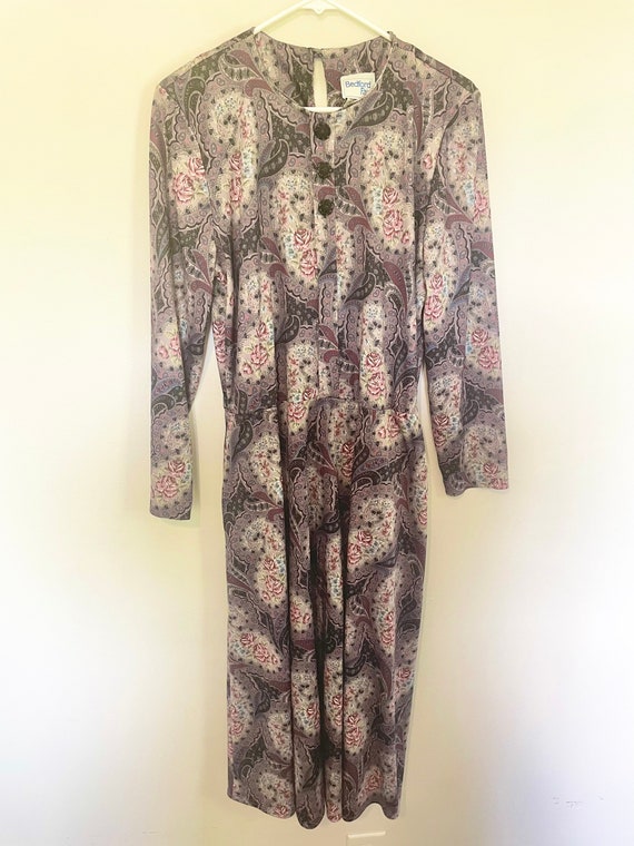 Vintage paisley/floral dress with pockets fits li… - image 2