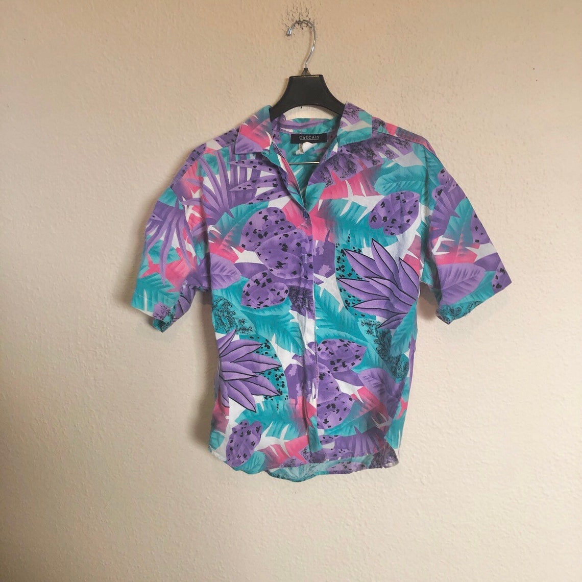 Vintage pastel Hawaiian shirt M/L | Etsy