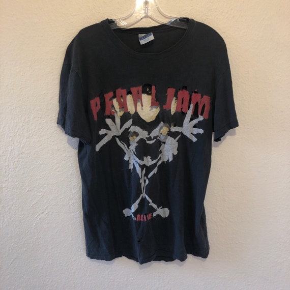 Vintage 90s distressed Pearl Jam Alive shirt