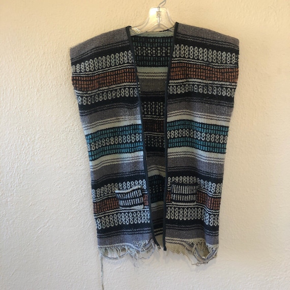 Vintage 60s poncho vest
