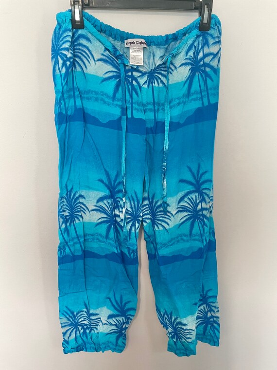 Vintage Flowy Rayon Beach Pants Fit Like M/L Etsy