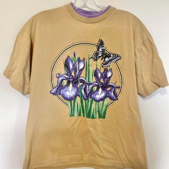 vintage iris and butterfly - Gem