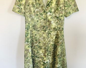 Vintage handmade tree/leaf house dress fits like S