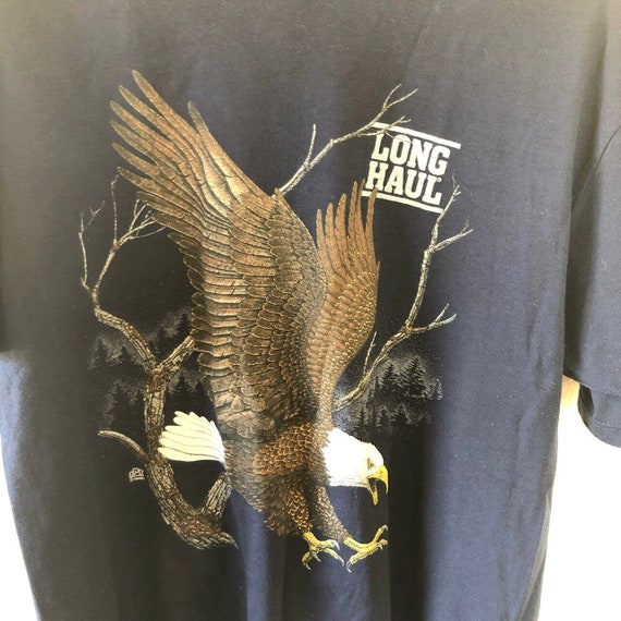 Vintage semi sheer eagle shirt fits like unisex L - image 2