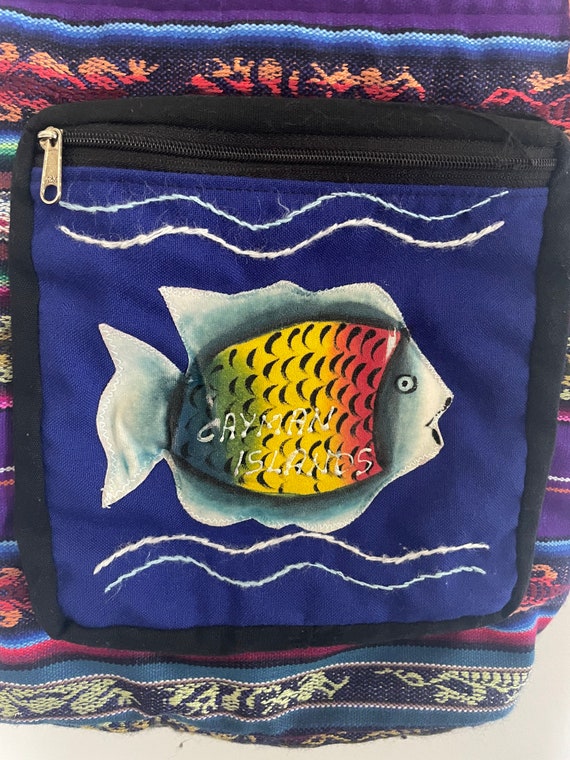 Vintage Cayman Islands hand-painted fish purse - image 2