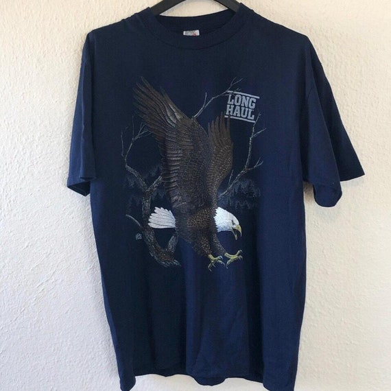 Vintage semi sheer eagle shirt fits like unisex L - image 1