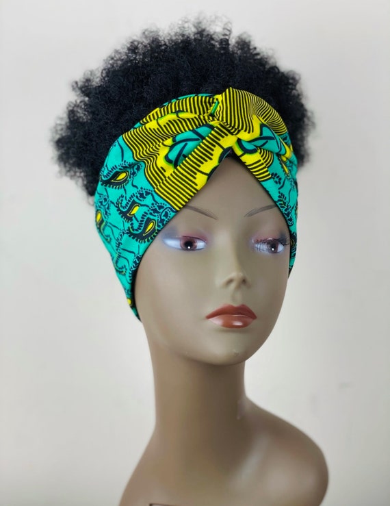 African Print Ankara Multicolor Cotton Turban Headband - Etsy display picture 1