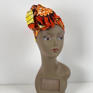 African print Ankara Pre- Tied Head Wrap Ankara Turban