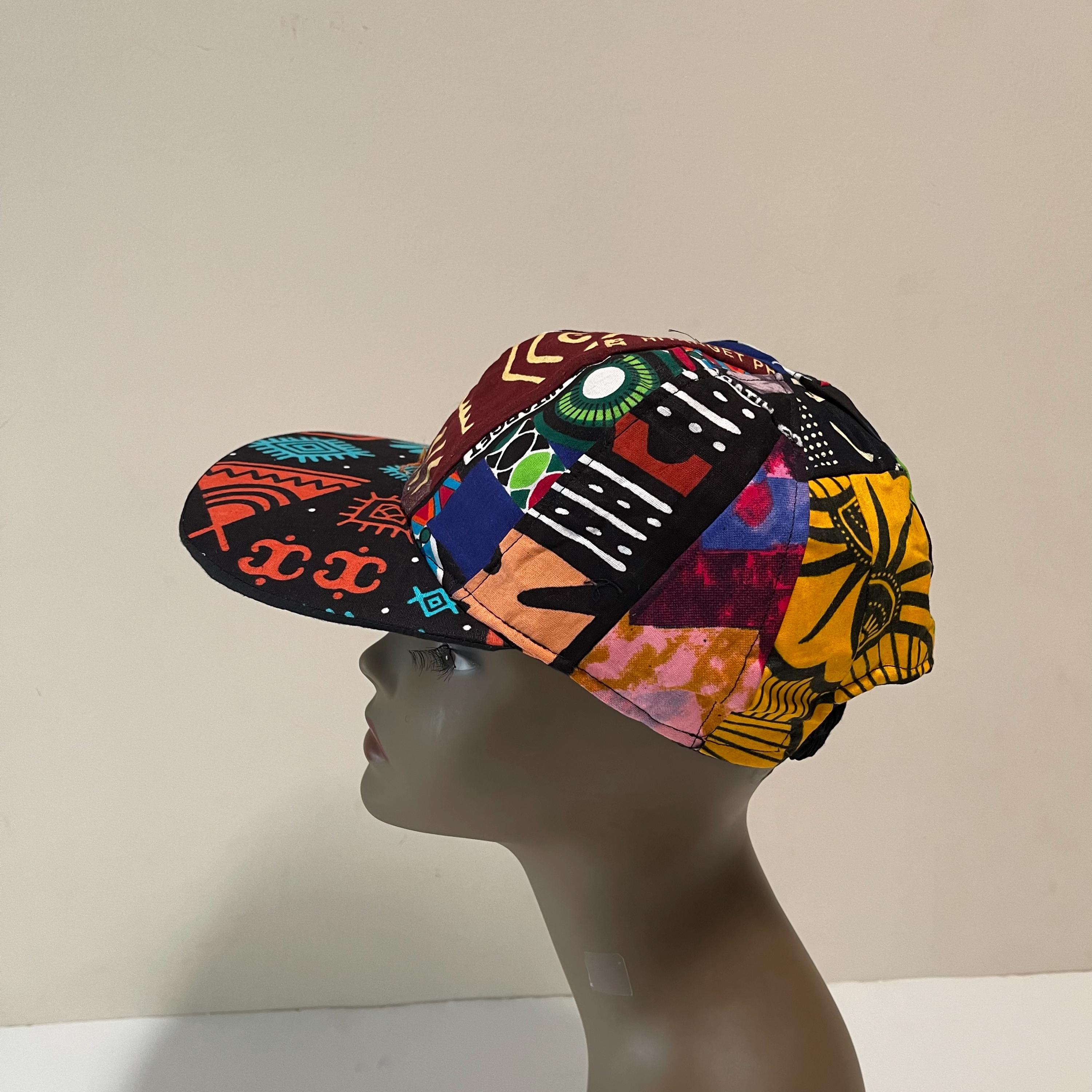 African Print Ankara Handmade Multicolor Bohemian Patchwork Baseball Cap African Print Ankara Multicolor Bohemian Colorful Patchwork  main image 2