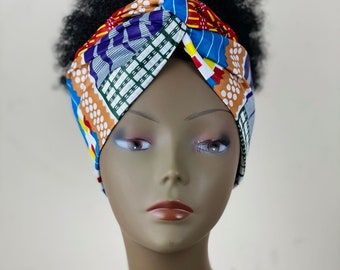 African Print Ankara Statement Ruffle Scrunchie Headband - Etsy display picture 3