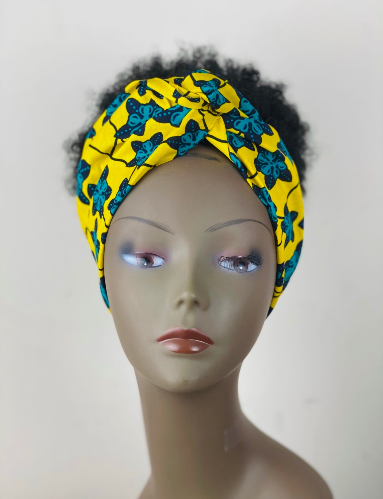 African Print Ankara Multicolor Cotton Turban Ankara Head Wrap - SGL5 main image 4