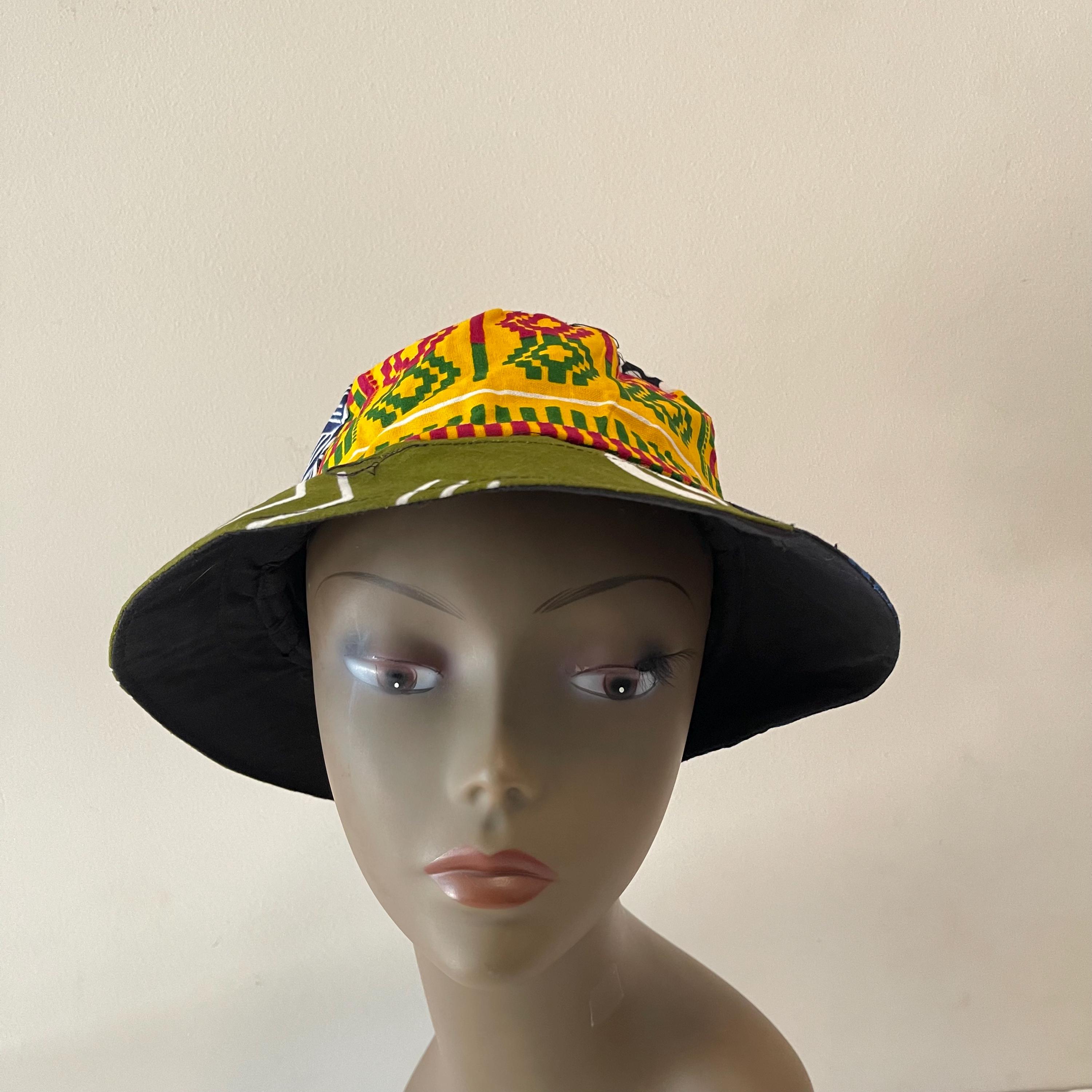 African Print Ankara Multicolor Bohemian Patchwork Handmade Bucket Hat African Print Ankara Multicolor Bohemian Colorful Patchwork  main image 4