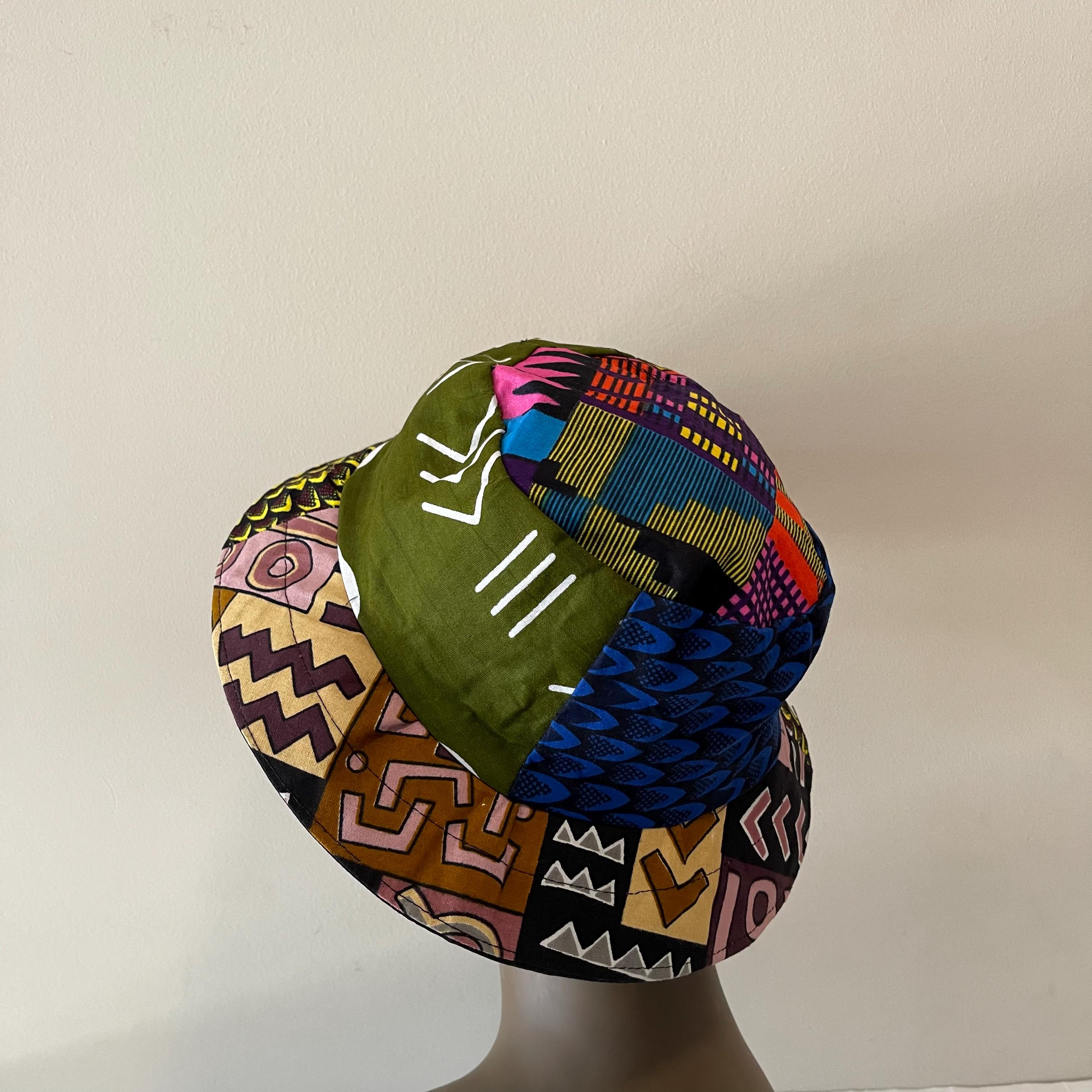 African Print Ankara Bohemian Patchwork Multicolor Handmade Bucket Hat African Print Ankara Multicolor Handmade Bohemian Patchwork  main image 2