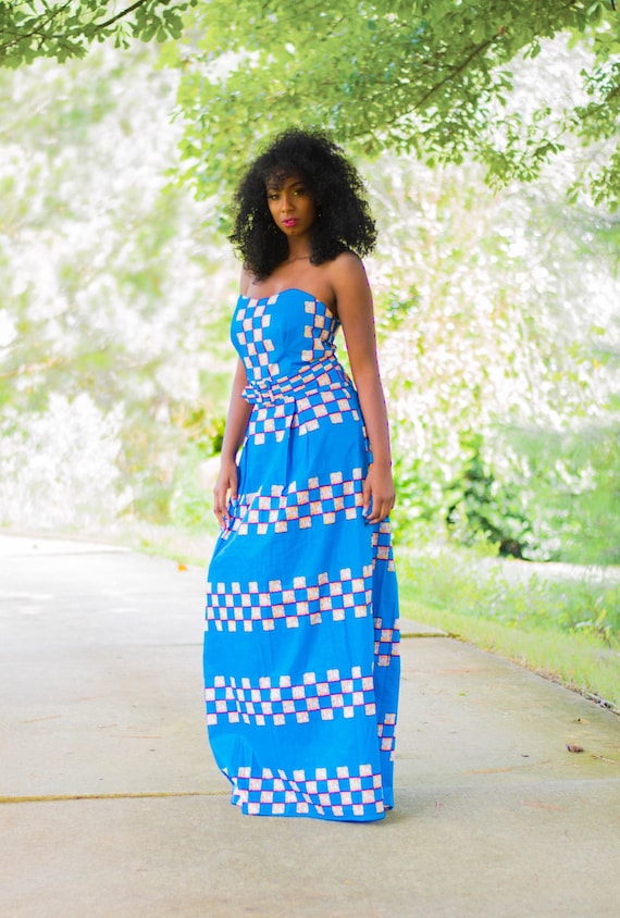 African Print Ankara Sleeveless Maxi Dress African Print Ankara Sleeveless Maxi Dress