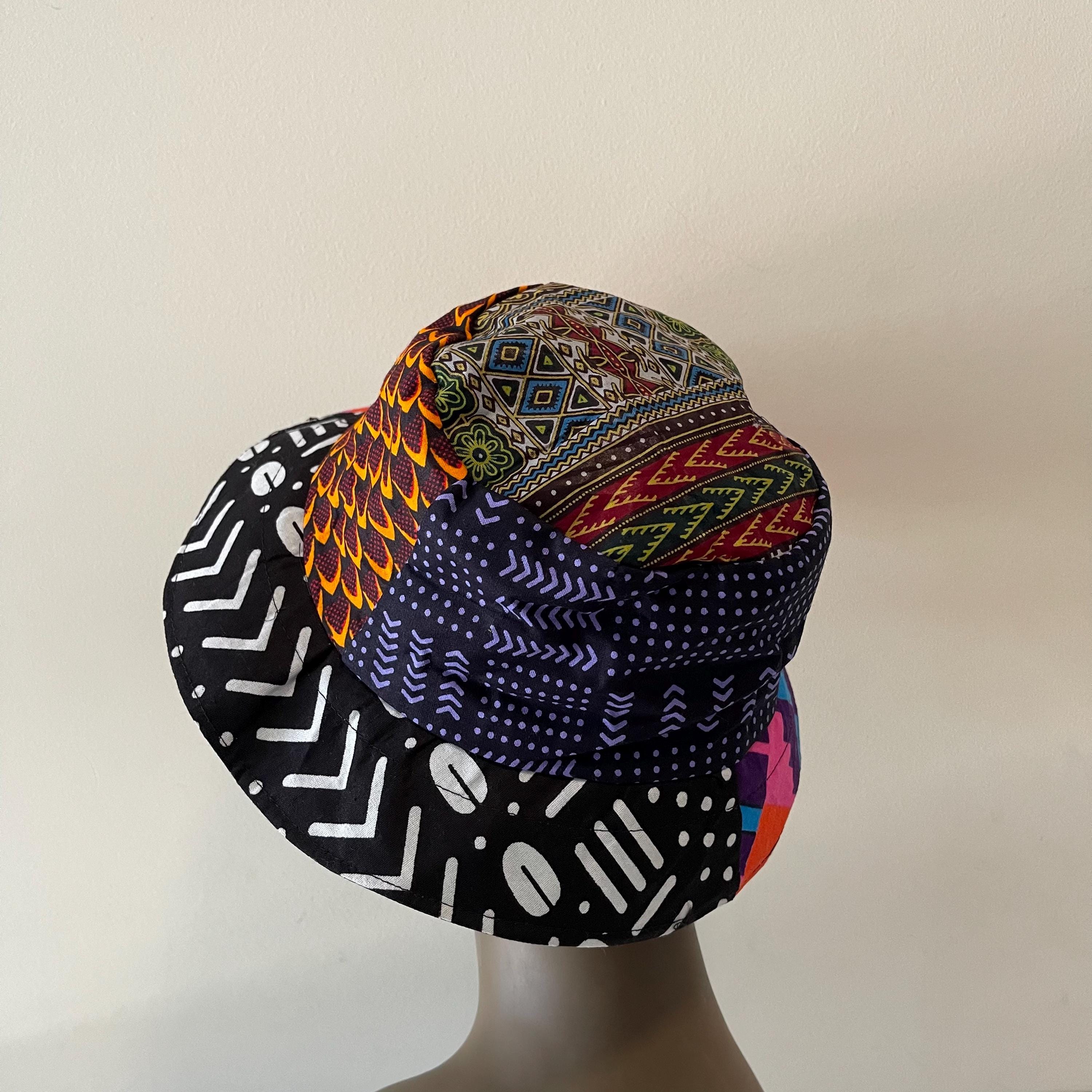 African Print Ankara Multicolor Handmade Bohemian Patchwork Bucket Hat African Print Ankara Multicolor Bohemian Colorful Patchwork  main image 3