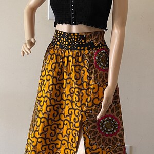 African Print Ankara High Slit Maxi Skirt