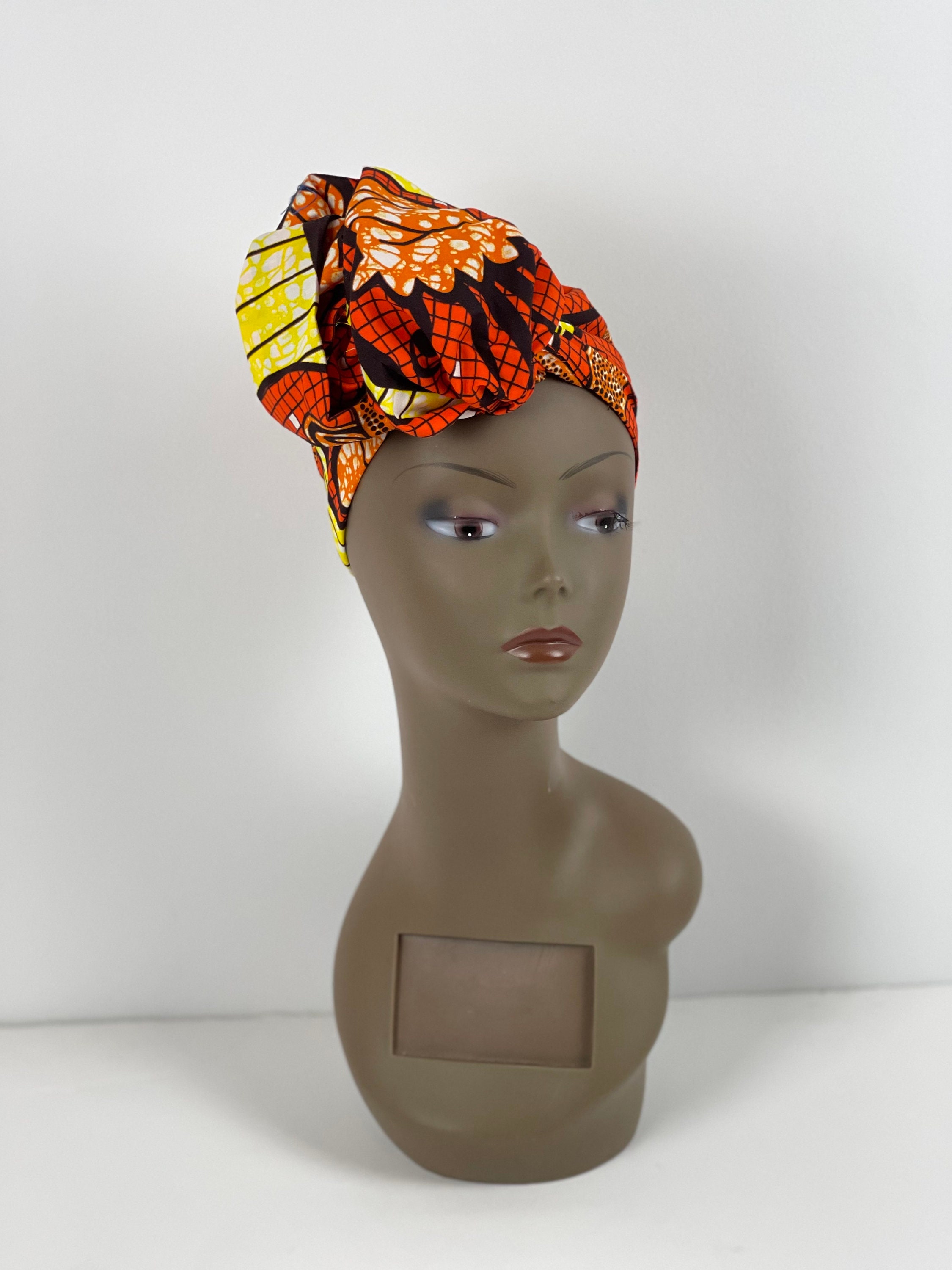 African Print Ankara Pre- Tied Head Wrap Ankara Turban - Etsy