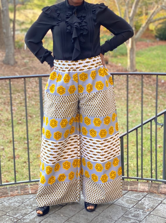 African Print Ankara Palazzo Pants - Etsy Canada
