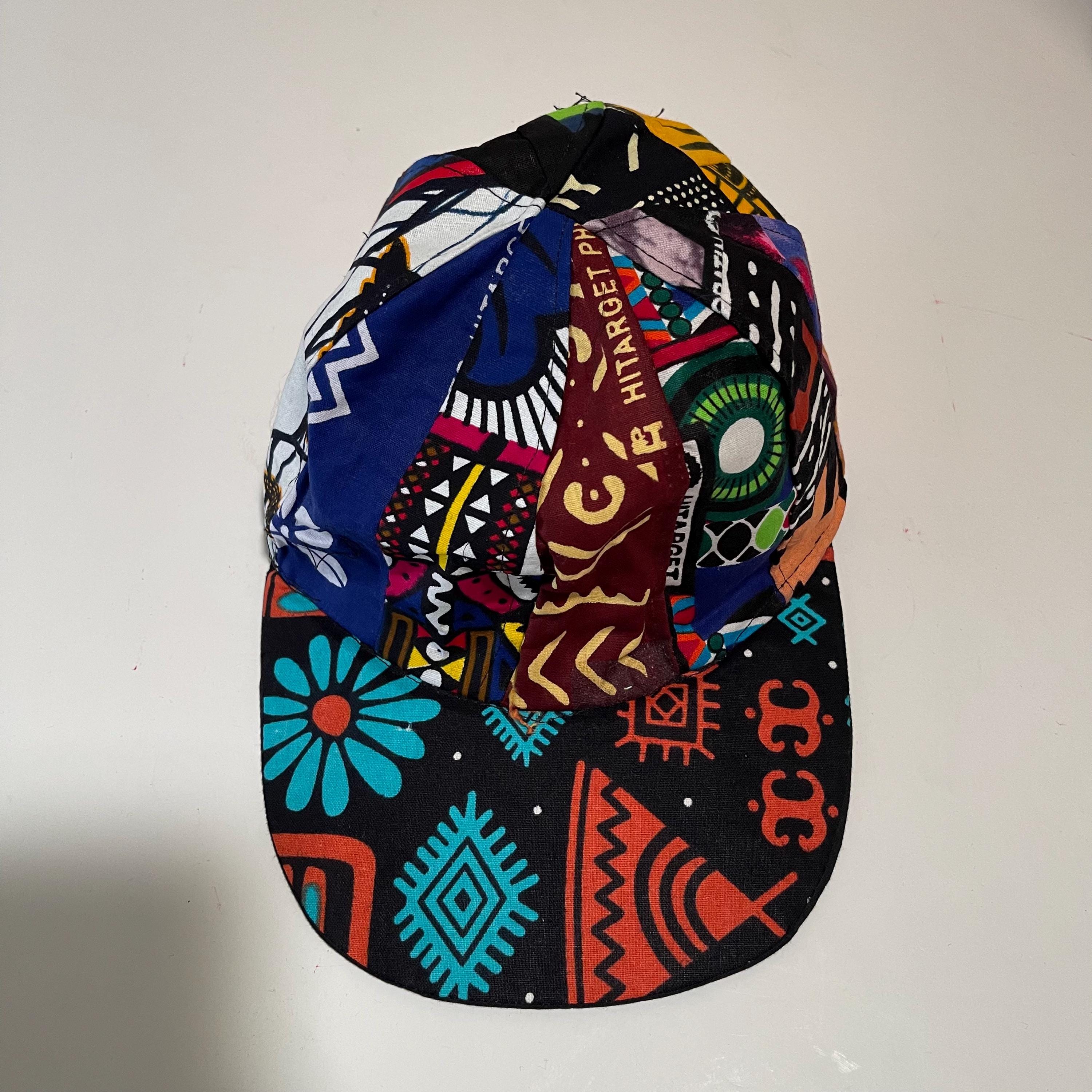 African Print Ankara Handmade Multicolor Bohemian  Baseball Cap African Print Ankara Multicolor Bohemian Colorful Baseball  main image 2