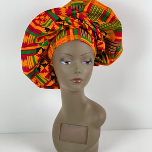 African Print Ankara Statement Ruffle Scrunchie  Head wrap