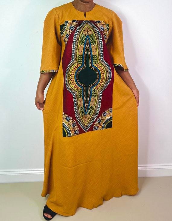 open lace back dress Tropical Dashiki Print Off Shoulder Dress TH356 White / One Size Fits Most main image 1