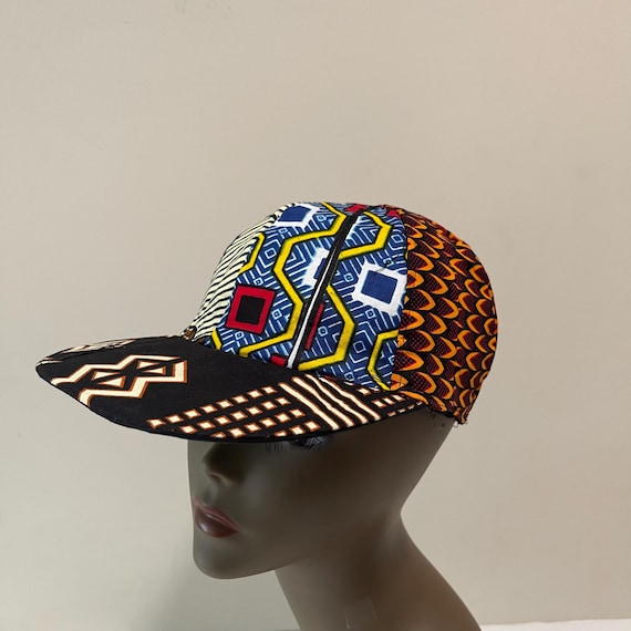 African Print Ankara Multicolor Patchwork Colorful Handmade Baseball Cap African Print Ankara Multicolor Bohemian Colorful Patchwork  main image 2