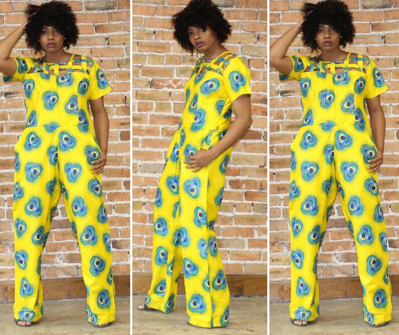 Ankara Flare Leg Jumpsuit image 1