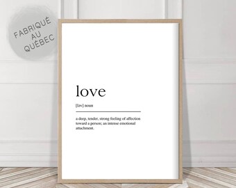 Love Definition Love Wall Art Printable Definitions Love Etsy