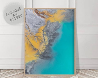 Ocean Beach Water Wall Art, Printable Modern Beach Print, turquoise, Abstract Colour Photography, Coastal, Instant Digital Download