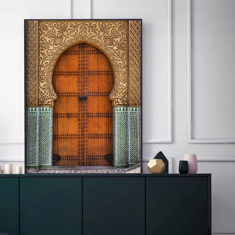 Moroccan Door Wall Art Boho Art Moroccan Decor Arabic | Etsy