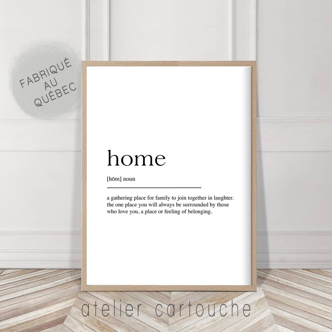 Home Definition Print, Wall Art Print, Quote Print, Definition Print