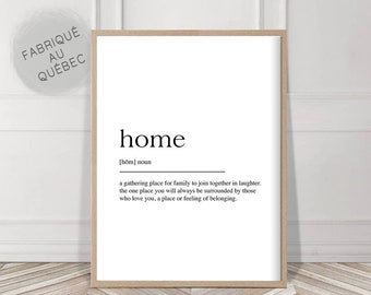 Home Definition Print, Wall Art Print, Quote Print, Definition Print, Minimalist, Minimalist Print, Home Print, Family Print, Definition