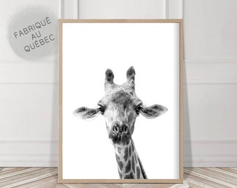 Giraffe Wall Art Print, Safari Nursery, Printable Digital Download, Animal Babies Room Poster, Printable Nursery Giraffe, Safari Animal