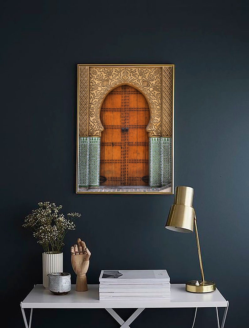 Moroccan Door Wall Art Boho Art Moroccan Decor Arabic Etsy