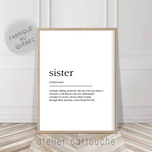 Sister Definition, Prints, Wall Art Print, Quote Print, Definition Print, Minimalist, Minimalist Print, Sister Gift, Family Print, Sister