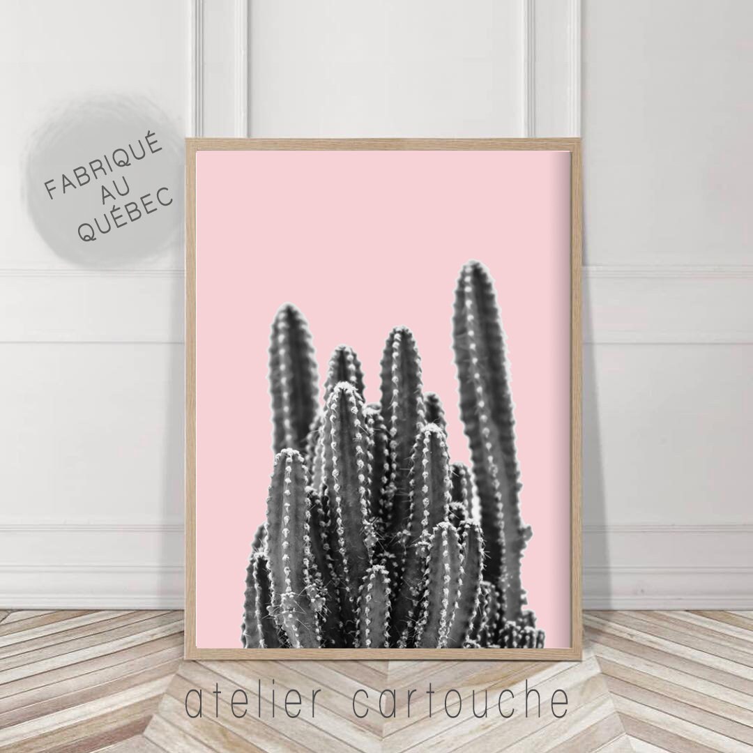 Pink Cactus Wall Art Cactus Printable, Digital, Bohemian Home Decor, Modern Prints, Southwestern