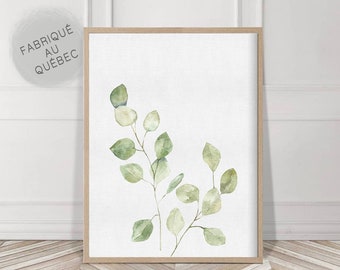 Impression de feuilles d’eucalyptus, Art mural de feuilles, Affiche imprimable, Photographie de plantes, Impression botanique moderne, Impression naturelle, Scandinave, vert